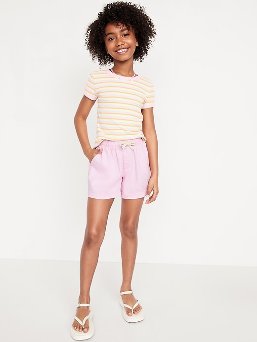 Image number 3 showing, High-Waisted Pull-On Twill Shorts for Girls