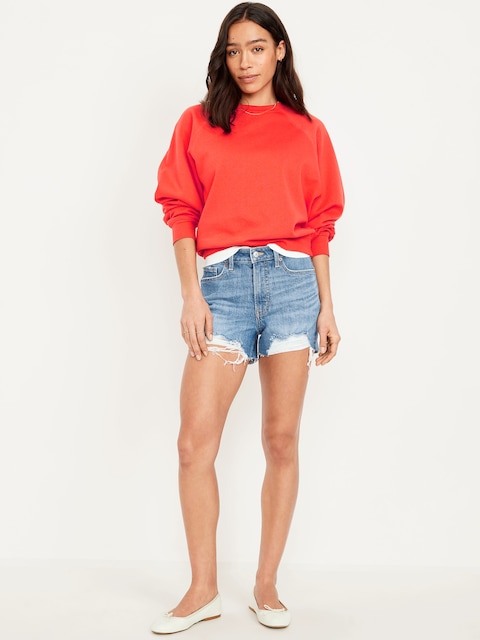 High-Waisted OG Jean Cut-Off Shorts -- 3-inch inseam - Ink Blue