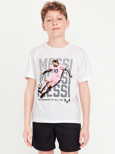 Messi™ Graphic T-Shirt for Boys - White Lilies