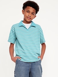 Image number 1 showing, Printed Knitted Collared Shirt for Boys