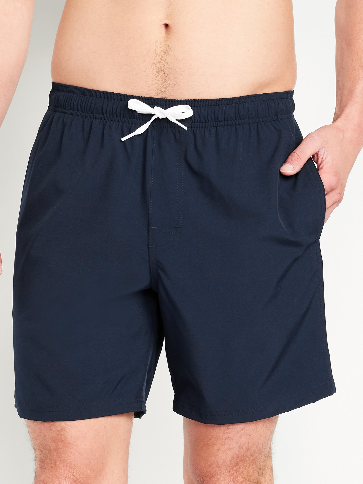 Solid Swim Trunks -- 7-inch inseam