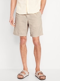 Image number 1 showing, Linen-Blend Jogger Shorts -- 7-inch inseam