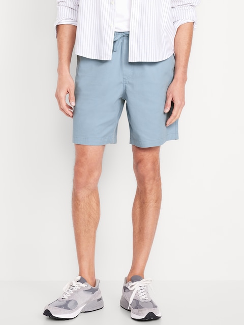 Twill Jogger Shorts -- 7-inch inseam - Abyss Blue