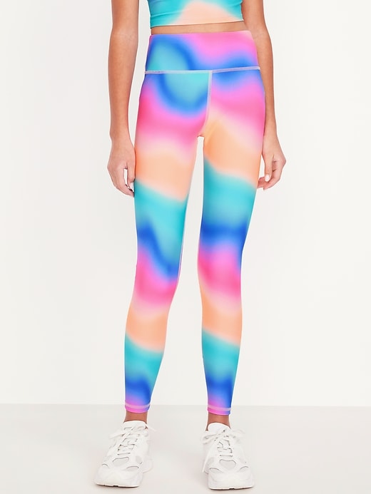 Image number 3 showing, High-Waisted PowerSoft 7/8-Length Performance Leggings for Girls