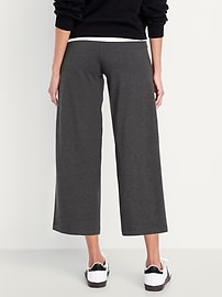 Image number 2 showing, High-Waisted Fashion Wide-Leg Cropped Leggings
