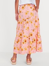 Image number 2 showing, Tiered Swing Midi Skirt for Girls