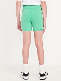 Image number 2 showing, High-Waisted PowerChill Crossover Biker Shorts for Girls