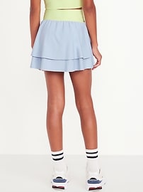 Image number 2 showing, High-Waisted Crossover PowerSoft Skort for Girls