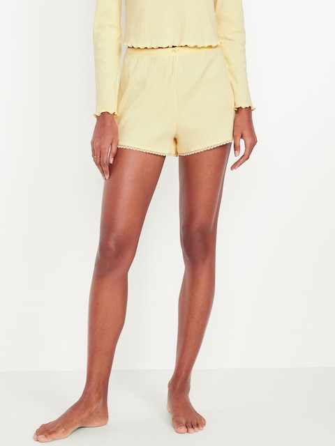Pointelle Pajama Shorts - Honeydew