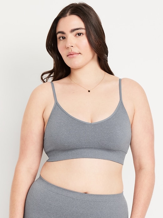 Image number 5 showing, Seamless Ribbed Longline Bra