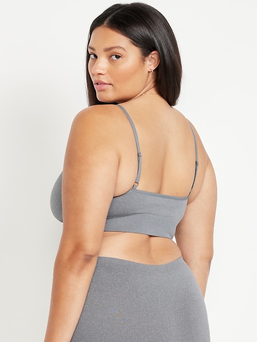 Image number 8 showing, Seamless Ribbed Longline Bra