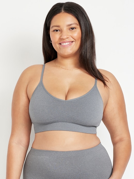 Image number 7 showing, Seamless Ribbed Longline Bra