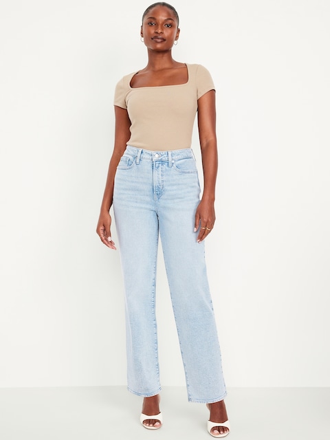 Curvy High-Waisted OG Loose Jeans - Light Dip