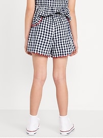 Image number 2 showing, Printed Double-Weave Scallop-Trim Shorts for Girls