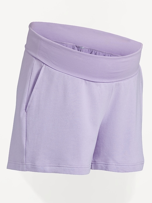 Image number 4 showing, Maternity Rollover-Waist SoComfy Shorts -- 5-inch inseam