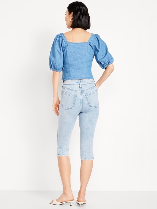 Image number 3 showing, High-Waisted Rockstar Slim Capri Jeans