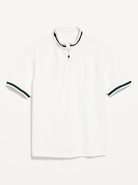 Image number 4 showing, Mock-Neck Pique Quarter Zip