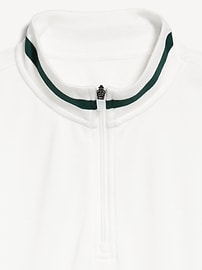 Image number 5 showing, Mock-Neck Pique Quarter Zip