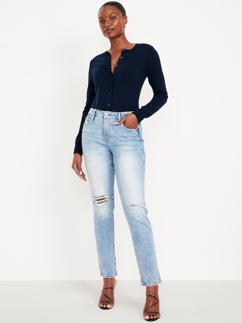 Curvy High-Waisted Vintage Slim Jeans - Aya