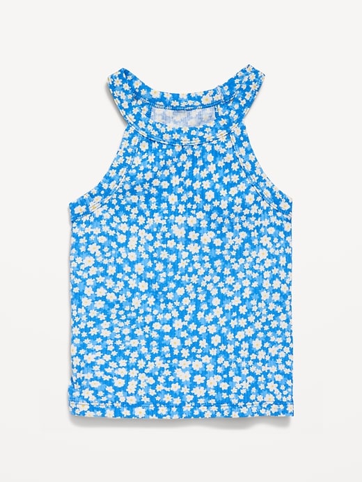 Image number 1 showing, Fitted Ribbed Halter Tank Top for Toddler Girls