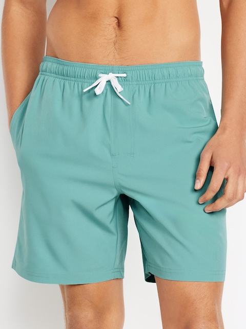 Solid Swim Trunks -- 7-inch inseam - Luminous Blue