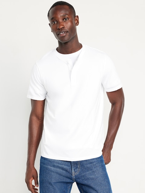 Henley T-Shirt - Calla Lily White
