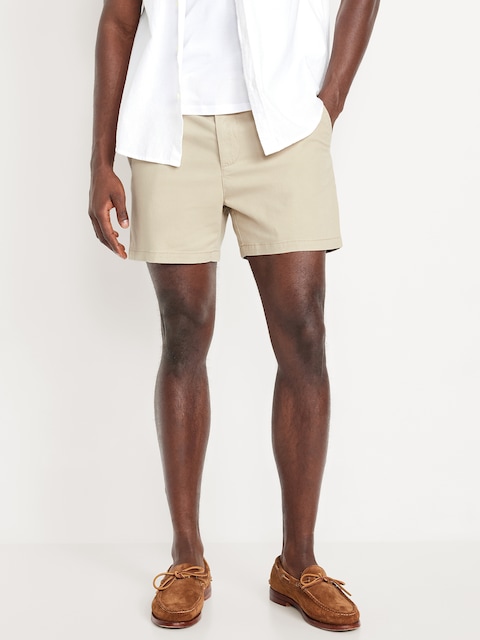 Slim Built-In Flex Rotation Chino Shorts -- 5-inch inseam - A Stone'S Throw