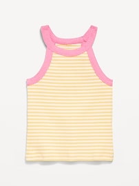 Image number 1 showing, Fitted Ribbed Halter Tank Top for Toddler Girls