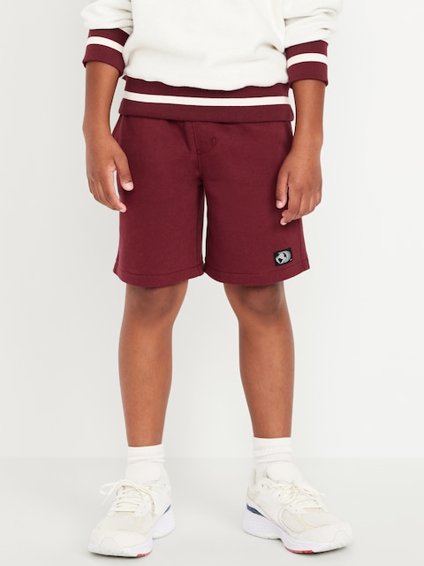 Fleece Jogger Shorts for Boys (At Knee) - Scarlet Fire