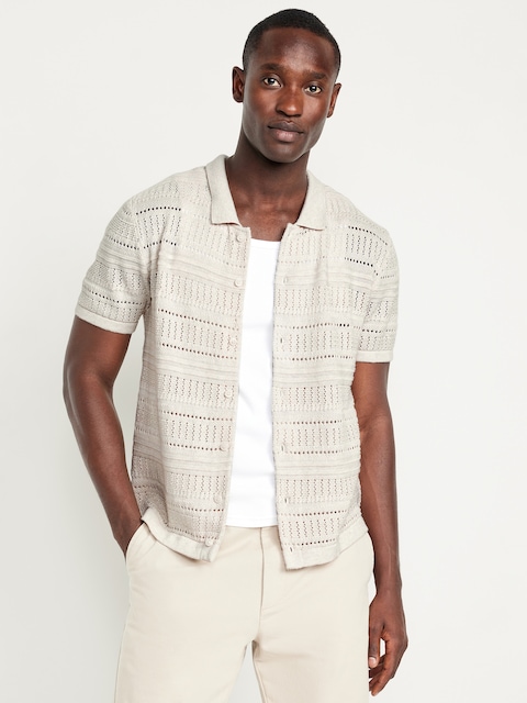 Open-Stitch Sweater - Cream