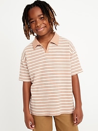 Image number 1 showing, Printed Knitted Collared Shirt for Boys