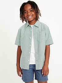 Image number 1 showing, Short-Sleeve Oxford Shirt for Boys