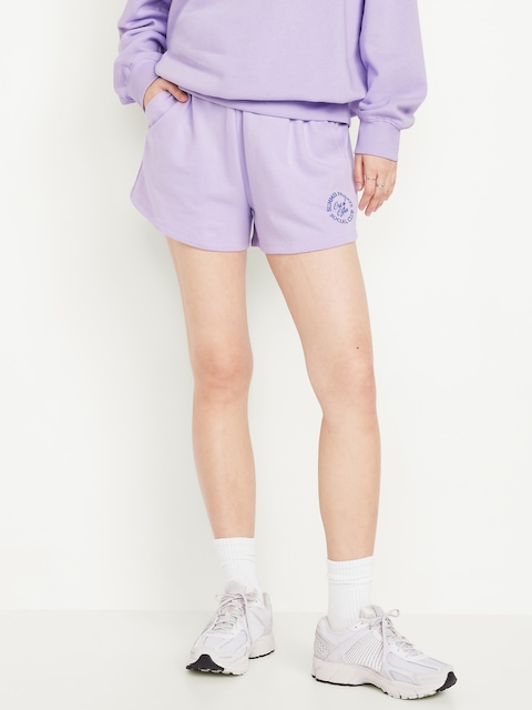 Extra High-Waisted SoComfy Sweat Shorts -- 3-inch inseam - Lavender Aura