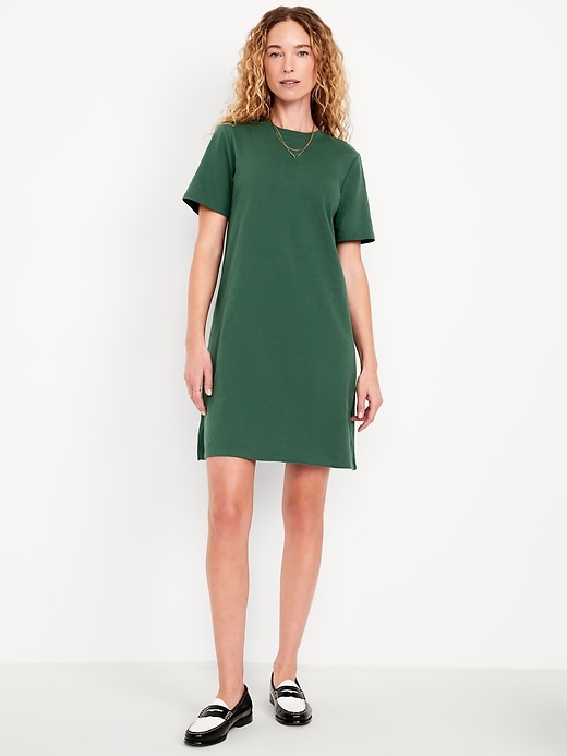 dark green t shirt dress MILLIE dress in Dark Green – Trades of Hope main image 1