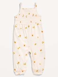 Image number 2 showing, Printed Sleeveless Smocked Jumpsuit for Baby