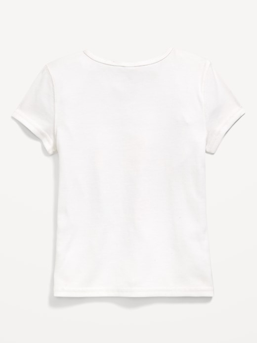 Image number 2 showing, Disney© Stitch & Angel Ribbed Graphic T-Shirt for Girls