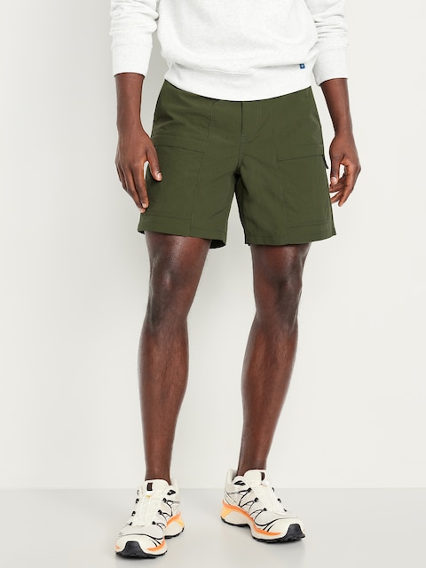 Tech Hybrid Cargo Shorts -- 7-inch inseam - Matcha Green