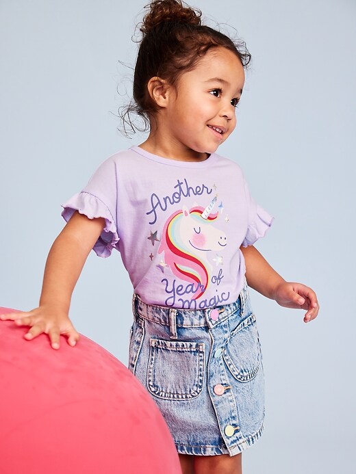 Birthday Graphic T-Shirt for Toddler Girls