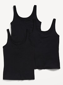 Image number 1 showing, First-Layer Scoop-Neck Tank Top 3-Pack