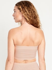 Image number 2 showing, Seamless Ribbed Longline Bandeau Bra