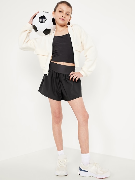 Image number 3 showing, High-Waisted StretchTech Performance Shorts for Girls