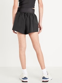 Image number 2 showing, High-Waisted StretchTech Performance Shorts for Girls