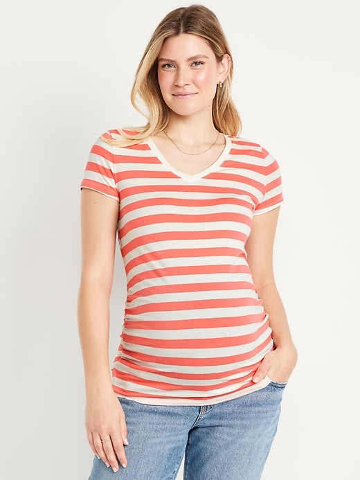 Image number 1 showing, Maternity V-Neck T-Shirt