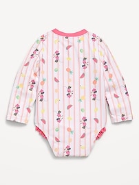 Image number 2 showing, Disney© Minnie Mouse Zip-Front Rashguard One-Piece Swimsuit for Baby