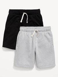 Image number 1 showing, 2-Pack Fleece Jogger Shorts for Boys (At Knee)