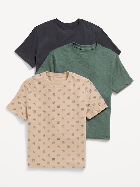 Softest Short-Sleeve T-Shirt 3-Pack for Boys - Terrestrial Green
