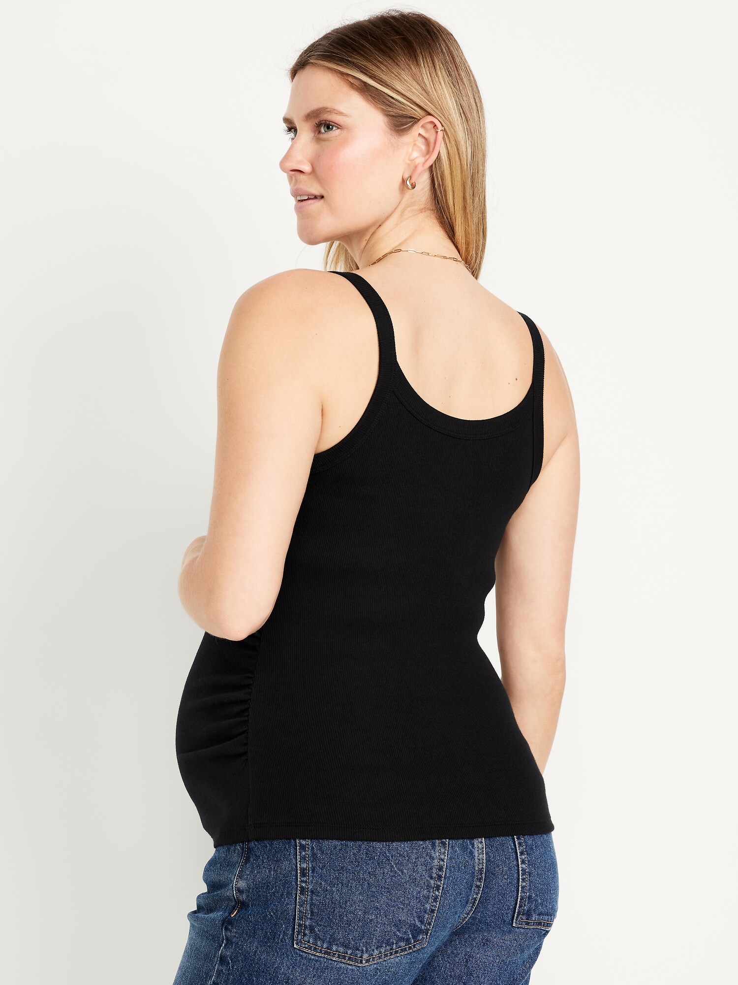 Женский топ Old Navy Maternity Ribbed Cami Tank Top, цвет: Чёрный — фото 2