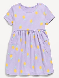 Image number 1 showing, Printed Jersey-Knit Short-Sleeve Dress for Toddler Girls
