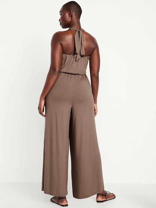 Image number 6 showing, Waist-Defined Halter Jumpsuit