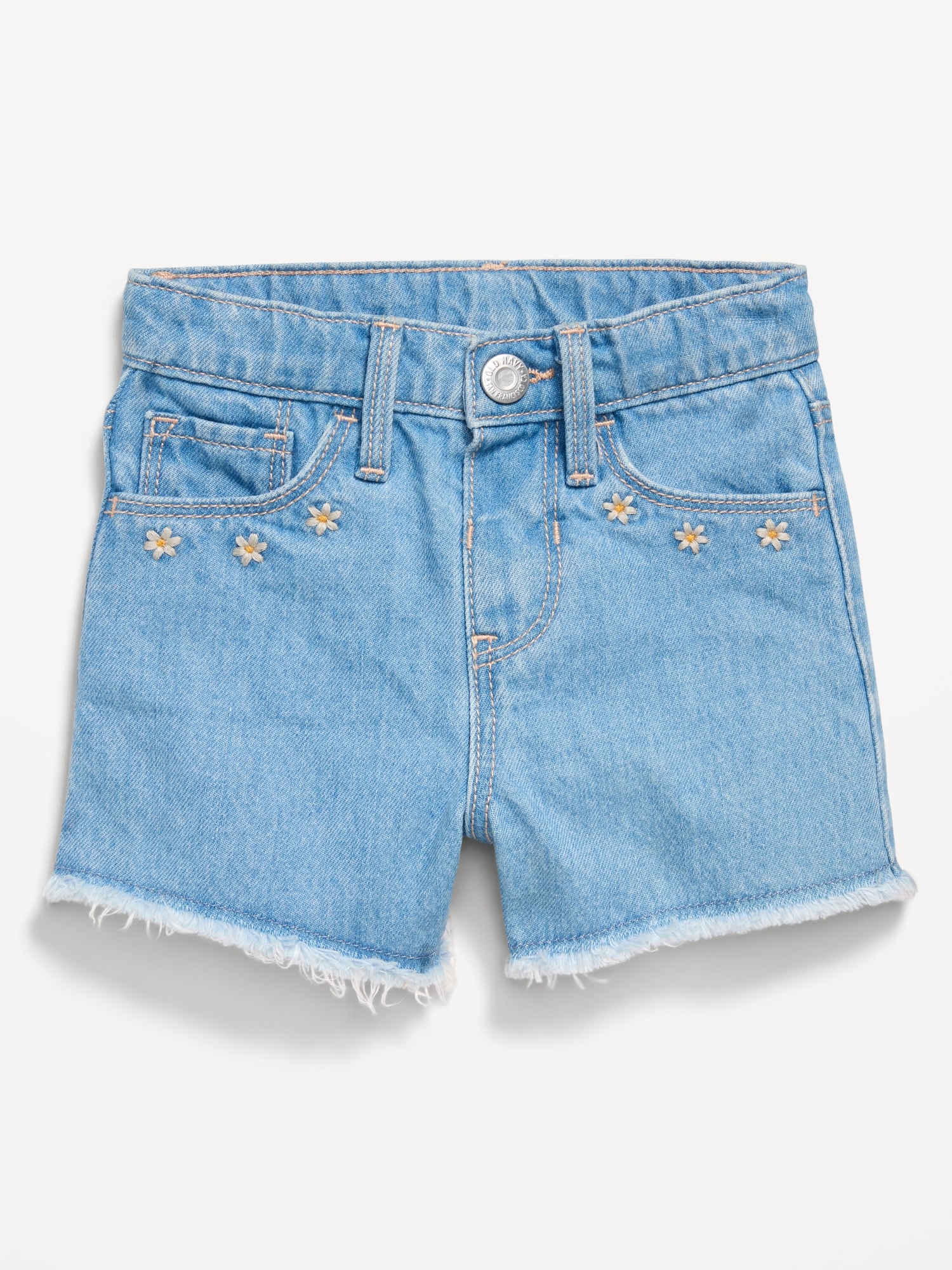 Frayed-Hem Jean Shorts for Toddler Girls